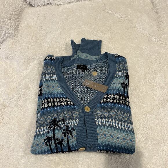 NWT J Crew Women’s Open Front Knit Crochet Cardigan 50% Linen 50% Cotton Size M‎ - Picture 1 of 7